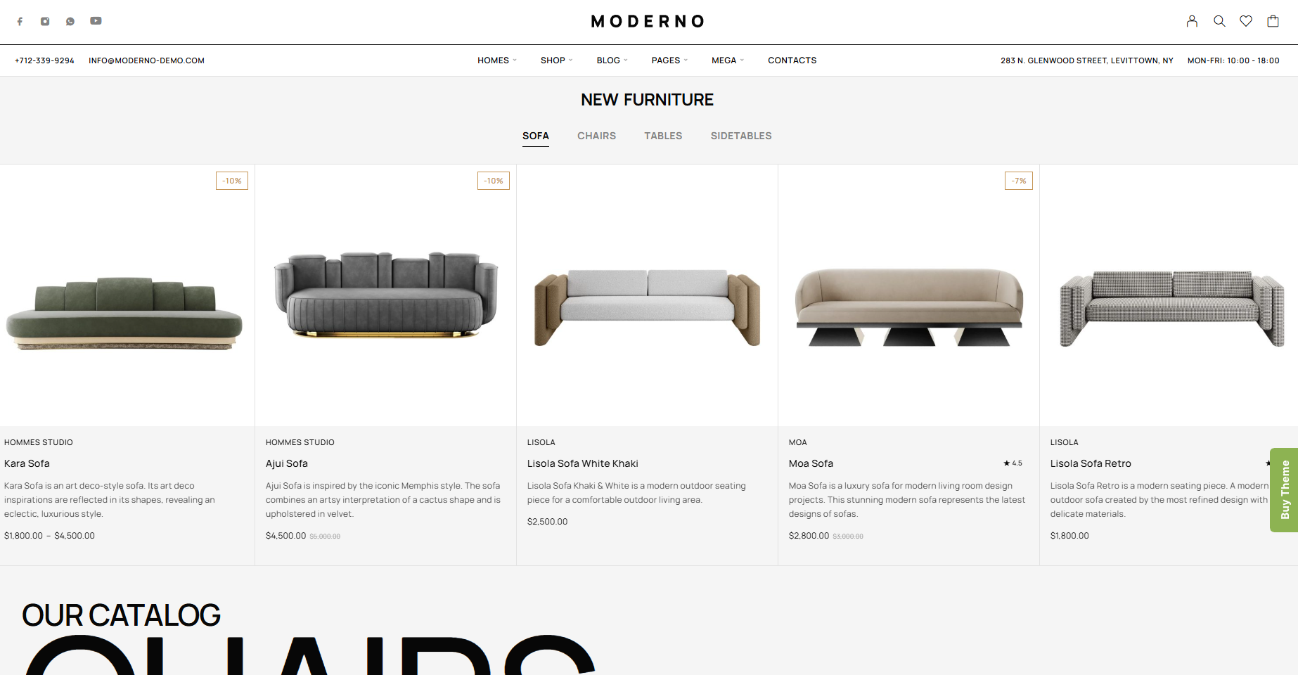 Moderno – Moda ve Giyim, Mobilya