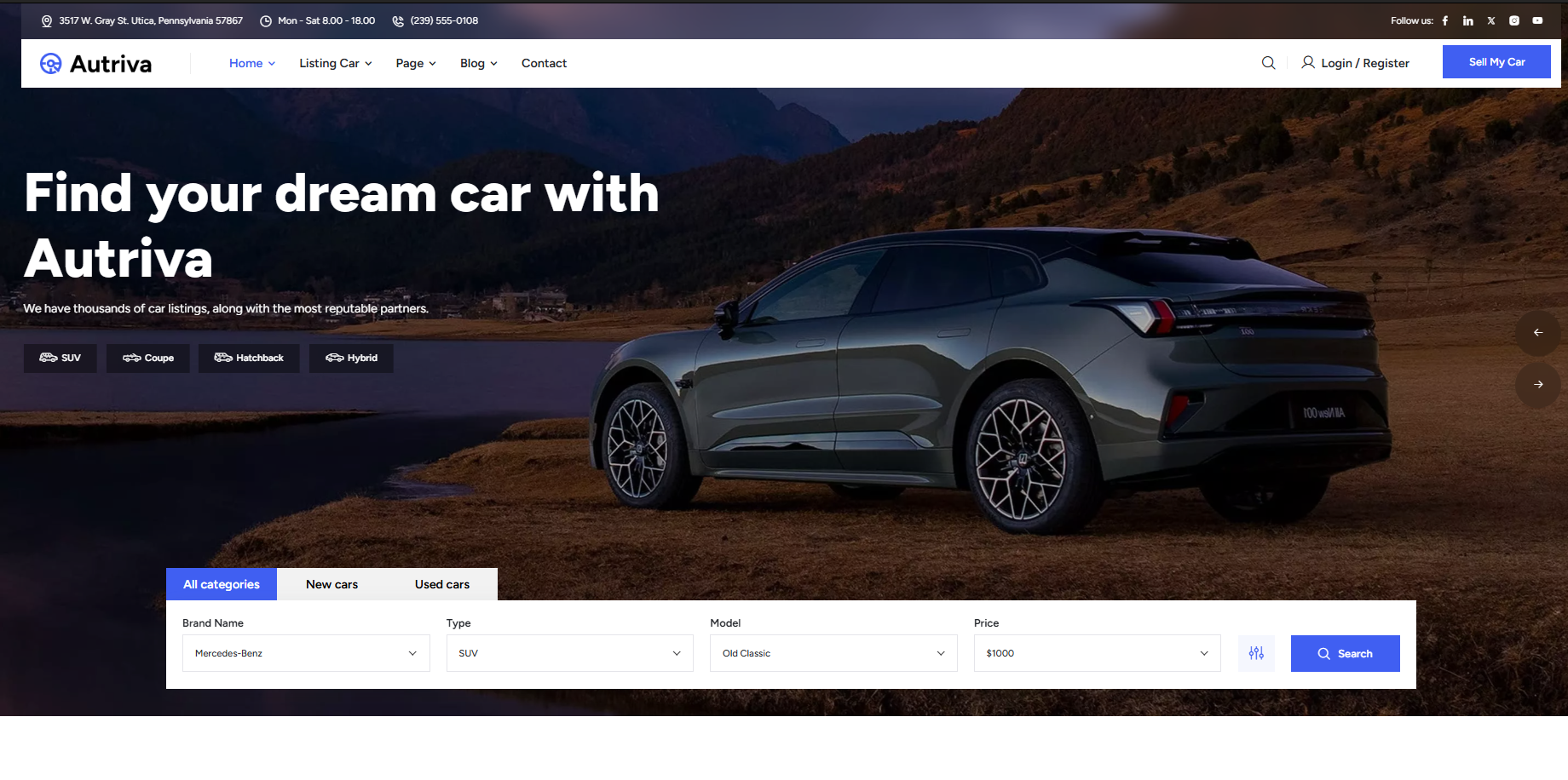 Autriva | Araba Bayisi ve İlan HTML5 Şablonu