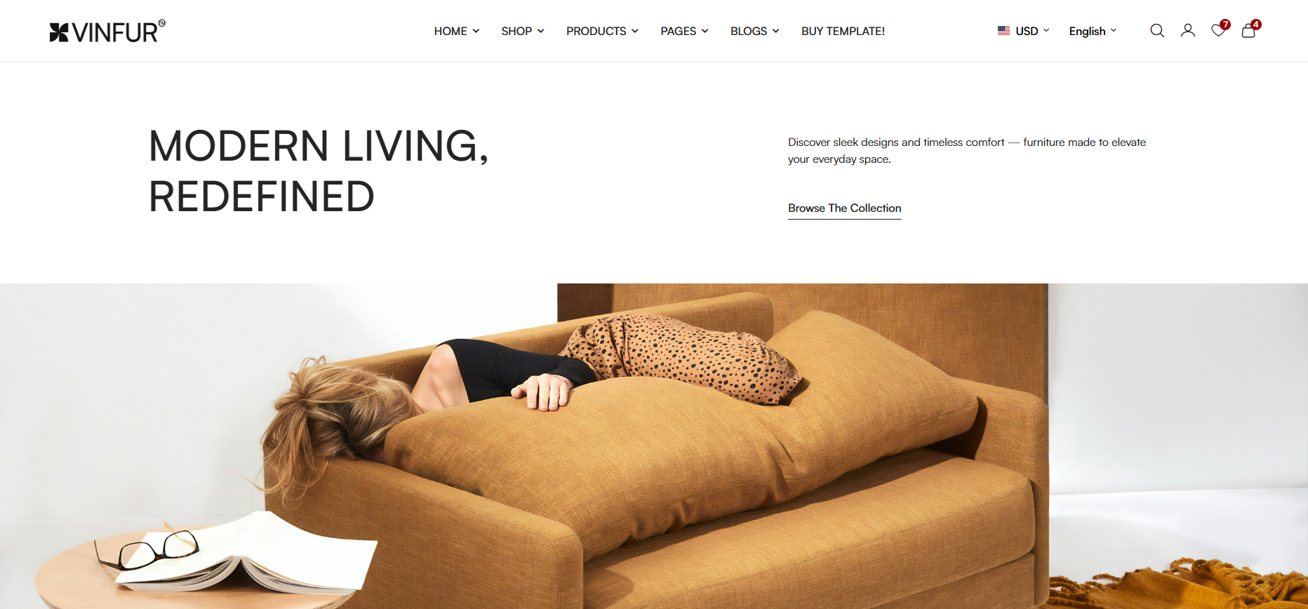 Vinfur – Mobilya e-ticaret HTML şablonu